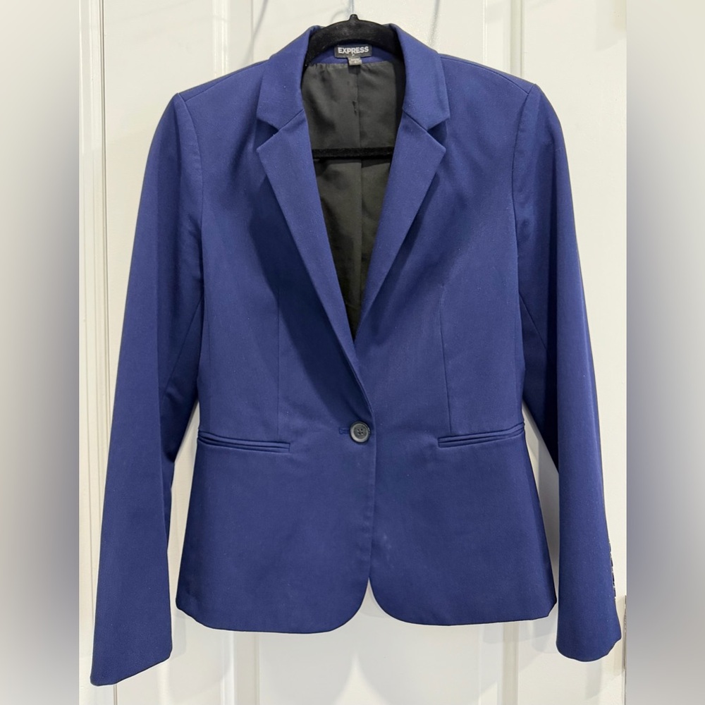 Express Women's Navy Blue Blazer / Suit Jacket